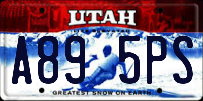 UT license plate A895PS