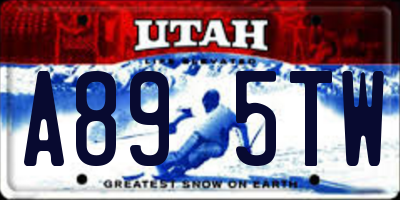 UT license plate A895TW