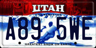 UT license plate A895WE