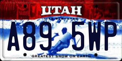 UT license plate A895WP