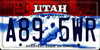 UT license plate A895WR