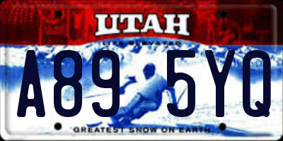 UT license plate A895YQ