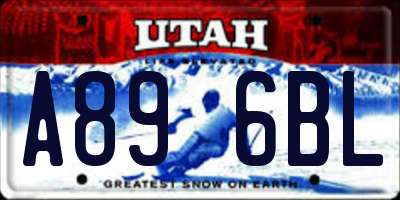 UT license plate A896BL