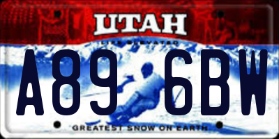 UT license plate A896BW