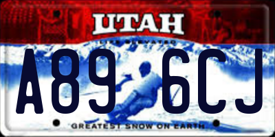 UT license plate A896CJ