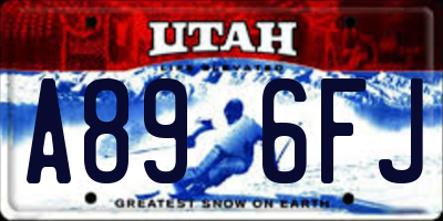 UT license plate A896FJ