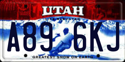 UT license plate A896KJ