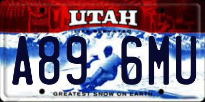 UT license plate A896MU