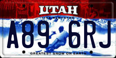 UT license plate A896RJ