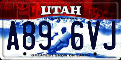 UT license plate A896VJ