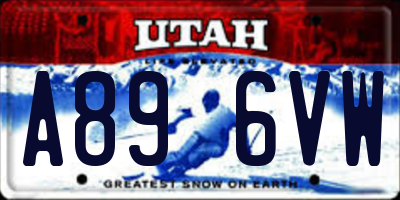 UT license plate A896VW