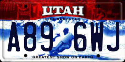 UT license plate A896WJ