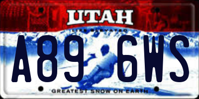 UT license plate A896WS
