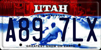 UT license plate A897LX