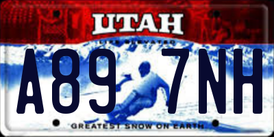 UT license plate A897NH