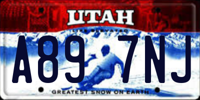 UT license plate A897NJ