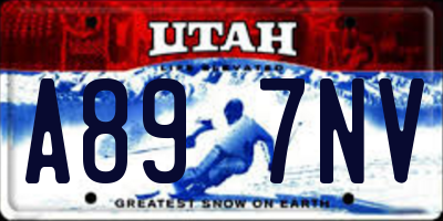 UT license plate A897NV