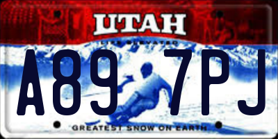 UT license plate A897PJ