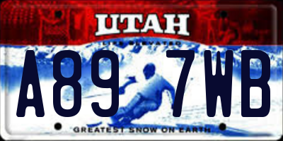 UT license plate A897WB