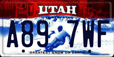 UT license plate A897WF