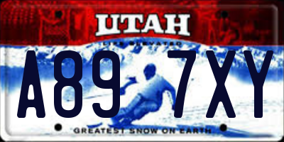 UT license plate A897XY
