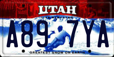 UT license plate A897YA