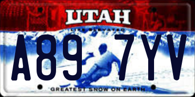 UT license plate A897YV