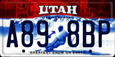 UT license plate A898BP