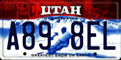 UT license plate A898EL