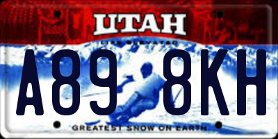 UT license plate A898KH