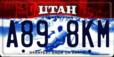 UT license plate A898KM