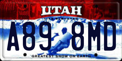 UT license plate A898MD