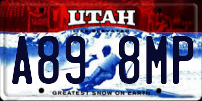 UT license plate A898MP