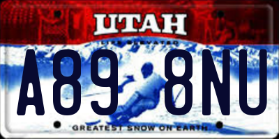 UT license plate A898NU
