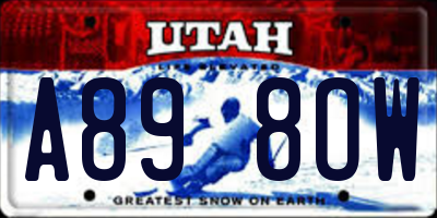 UT license plate A898OW