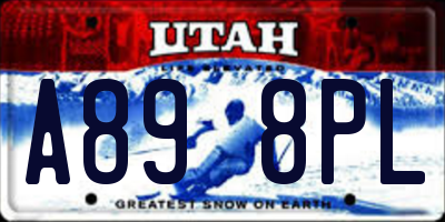 UT license plate A898PL