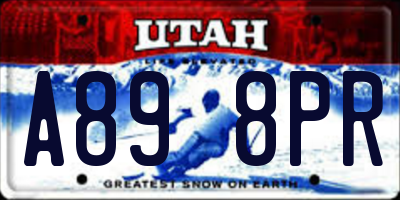 UT license plate A898PR