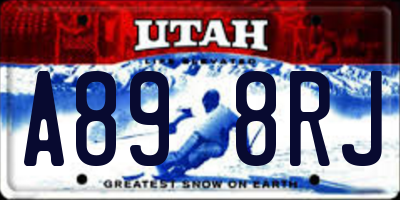 UT license plate A898RJ