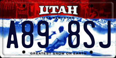 UT license plate A898SJ