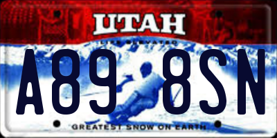 UT license plate A898SN