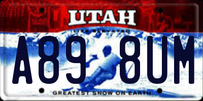 UT license plate A898UM