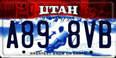 UT license plate A898VB