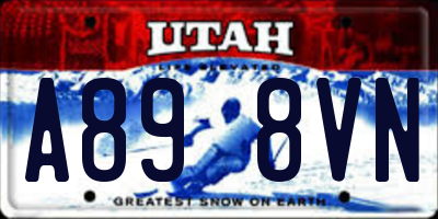 UT license plate A898VN