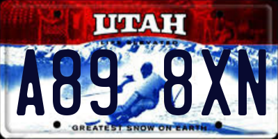 UT license plate A898XN