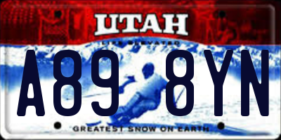 UT license plate A898YN