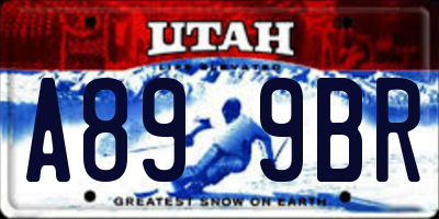UT license plate A899BR