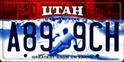 UT license plate A899CH