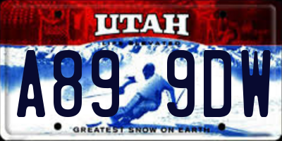UT license plate A899DW