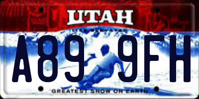 UT license plate A899FH