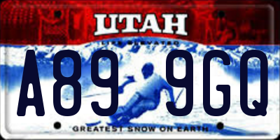 UT license plate A899GQ